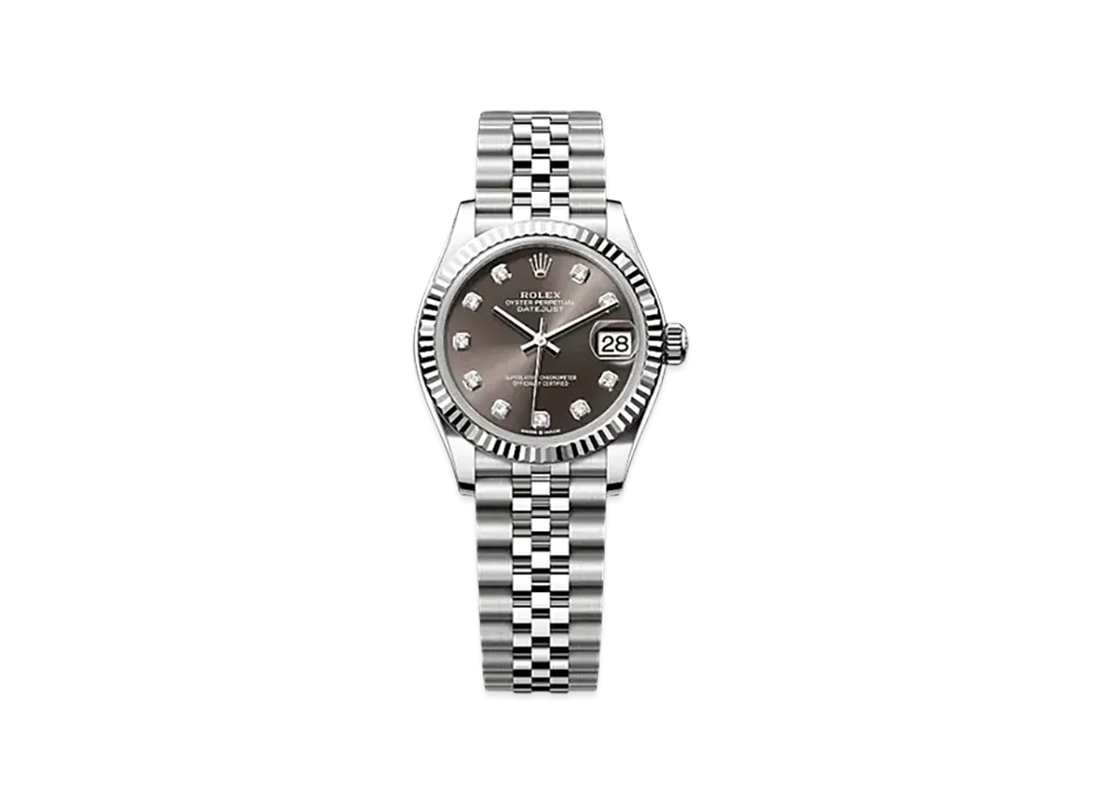 ROLEX Datejust 31mm Oystersteel & White Gold 278274 "Dark Grey"