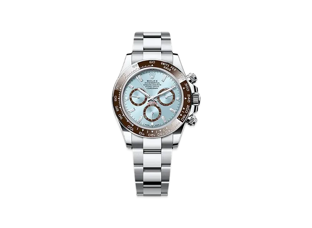ROLEX Cosmograph Daytona 40mm Platinum 126506 "Ice Blue/Chestnut Brown"
