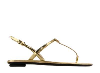 PRADA Women's Platinum Thong Sandals "gold"