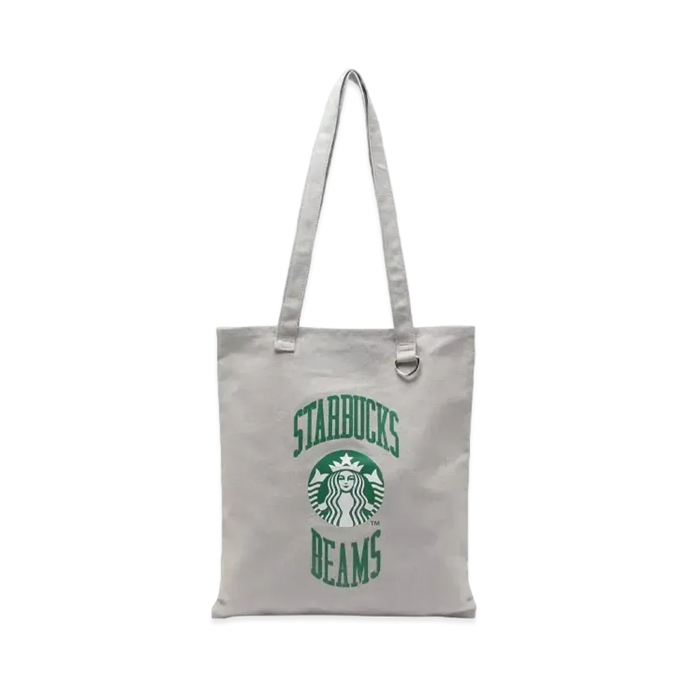 STARBUCKS x BEAMS Tote Bag College Design "Gray"