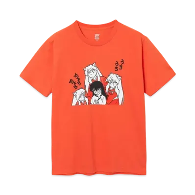graniph x Inuyasha And Kagome Higurashi T-Shirt "Vermilion Red"