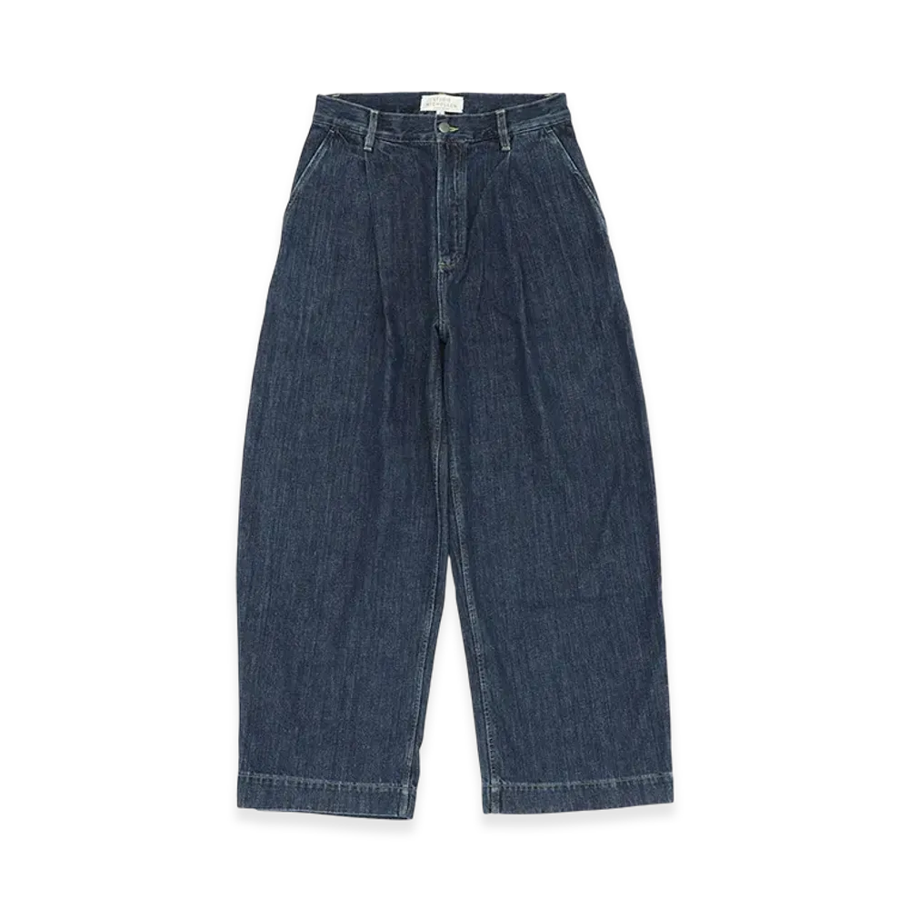 STUDIO NICHOLSON Zip Fly Jeans Puch "Indigo"
