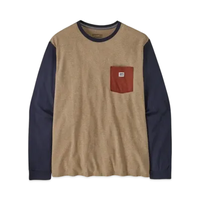Patagonia Men's Longsleep Shop Sticker Pocket Responsibility "Brown"
