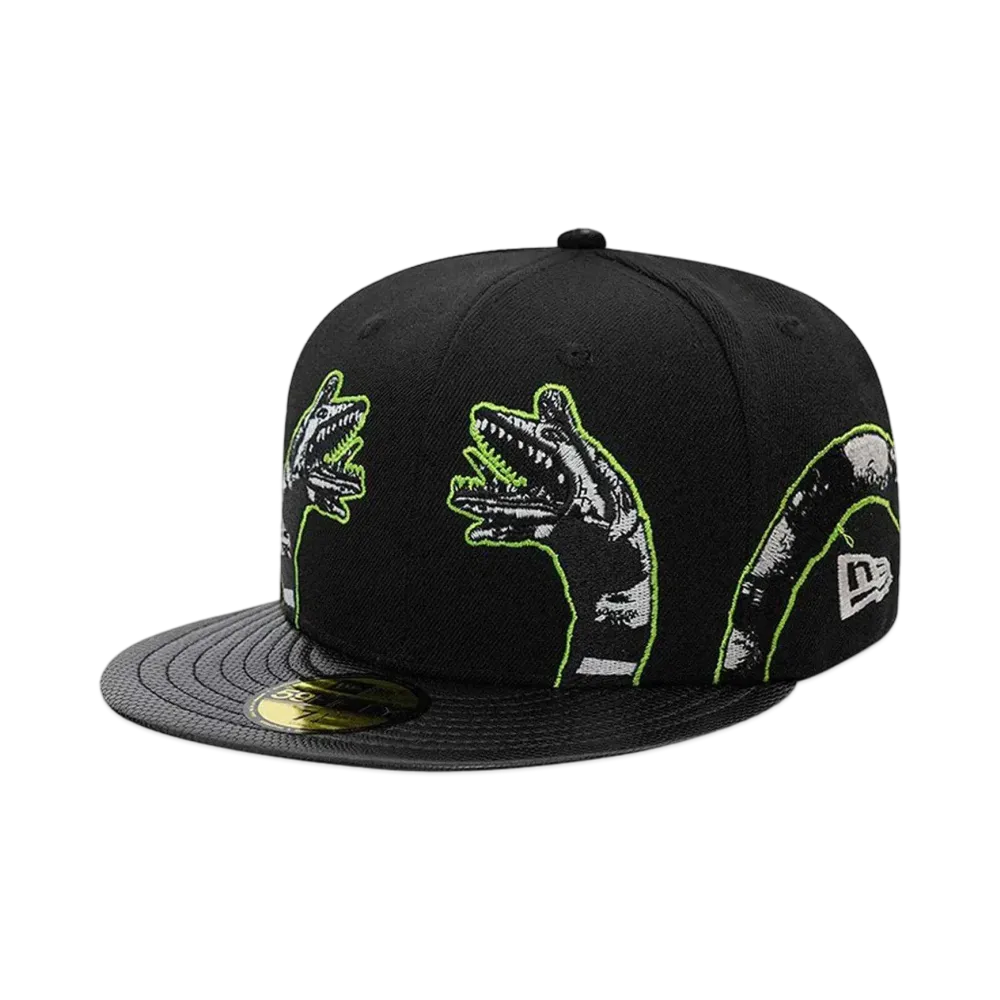 NEW ERA 59Fifty Beetlejuice Worm Synthetic Leather Visor "Black"