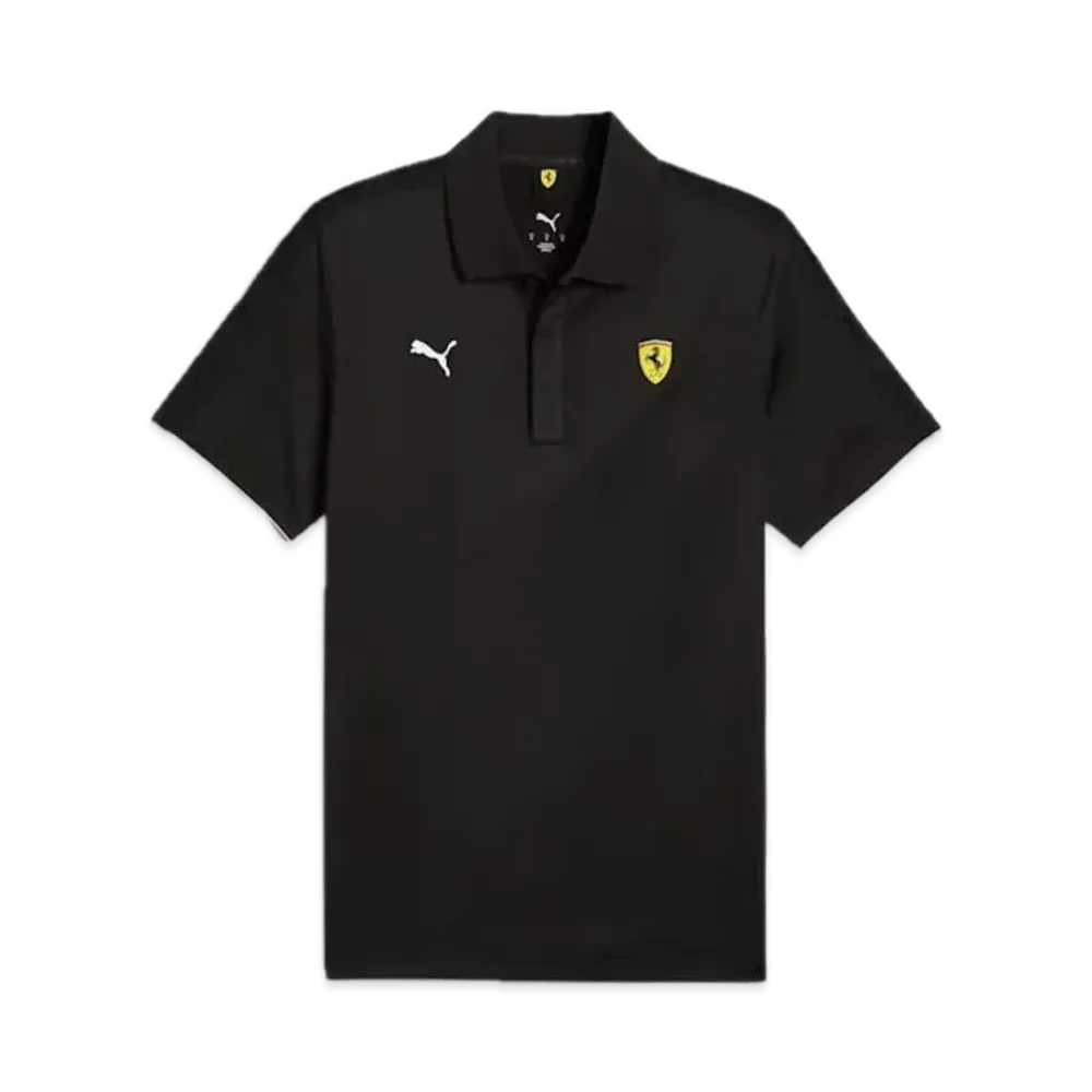 PUMA x Ferrari Lace Cloud Spun Short Sleeve Polo Shirt "Black"