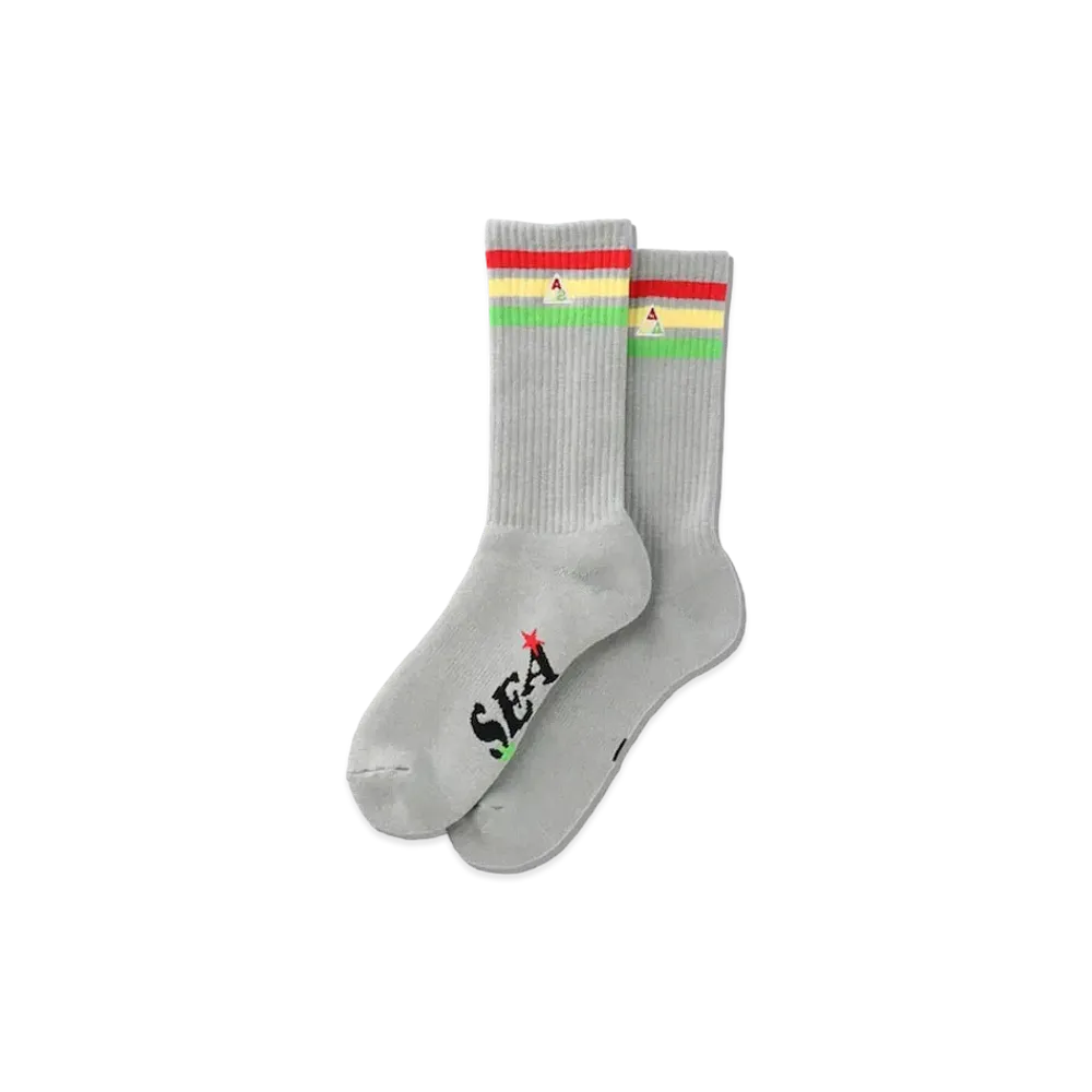 WIND AND SEA x HUF Crew Socks "Gray"