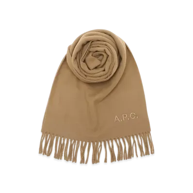 A.P.C. Echarpe Ambroise Brodee "Camel"
