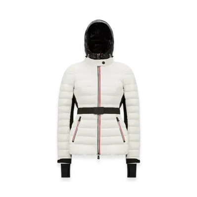 MONCLER Bruche Hooded Down Ski Jacket "White"