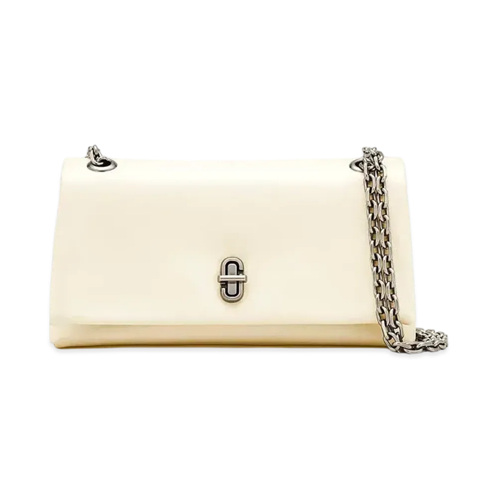 Marc Jacobs The Leather Dual Chain Wallet "Cloud White"