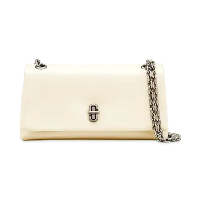 Marc Jacobs The Leather Dual Chain Wallet "Cloud White"
