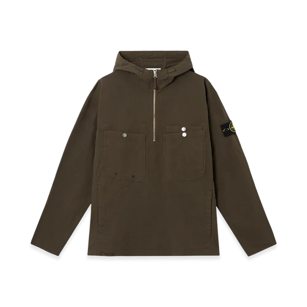 Stone Island 1200011 Mil-Spec Stretch Ripstop-TC Loose Fit Anorak with Chest Pockets - 25SS "Military Green"