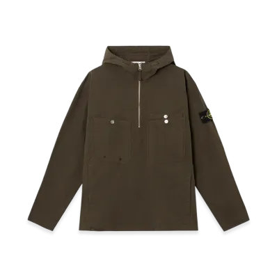 Stone Island 1200011 Mil-Spec Stretch Ripstop-TC Loose Fit Anorak with Chest Pockets - 25SS "Military Green"