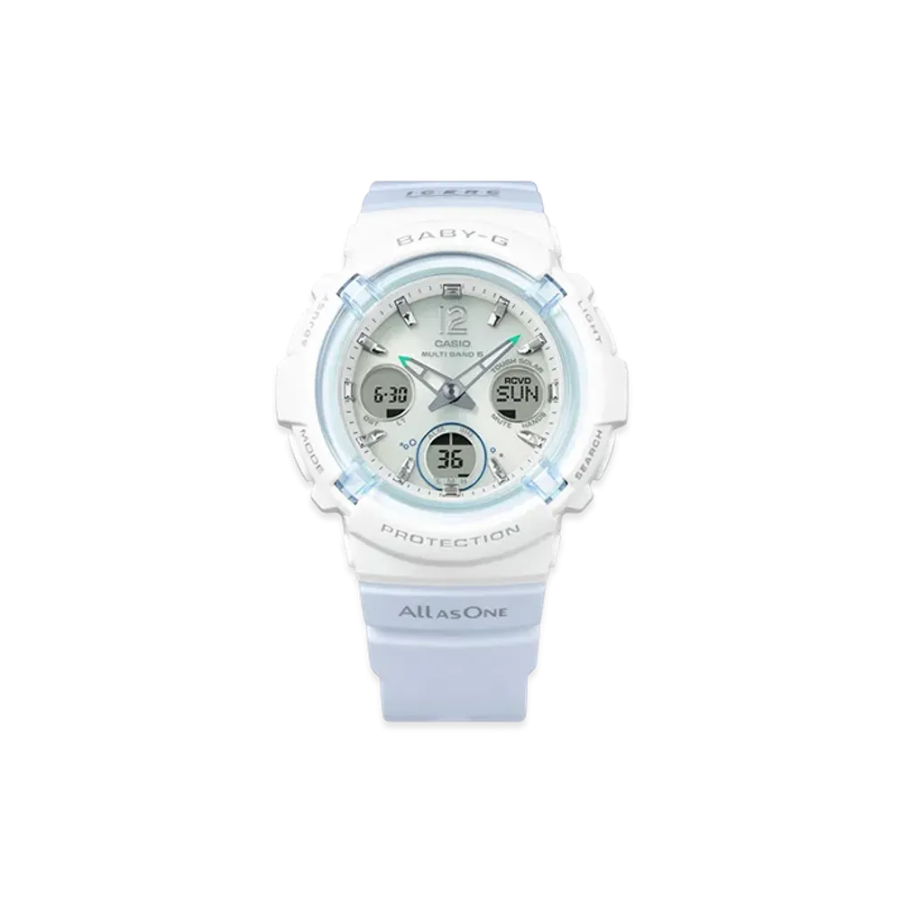 Casio G-Shock Icerc Japan Collaboration Multi-Band 6 Radio Solar Analog-Digi L Watch "Light Blue"