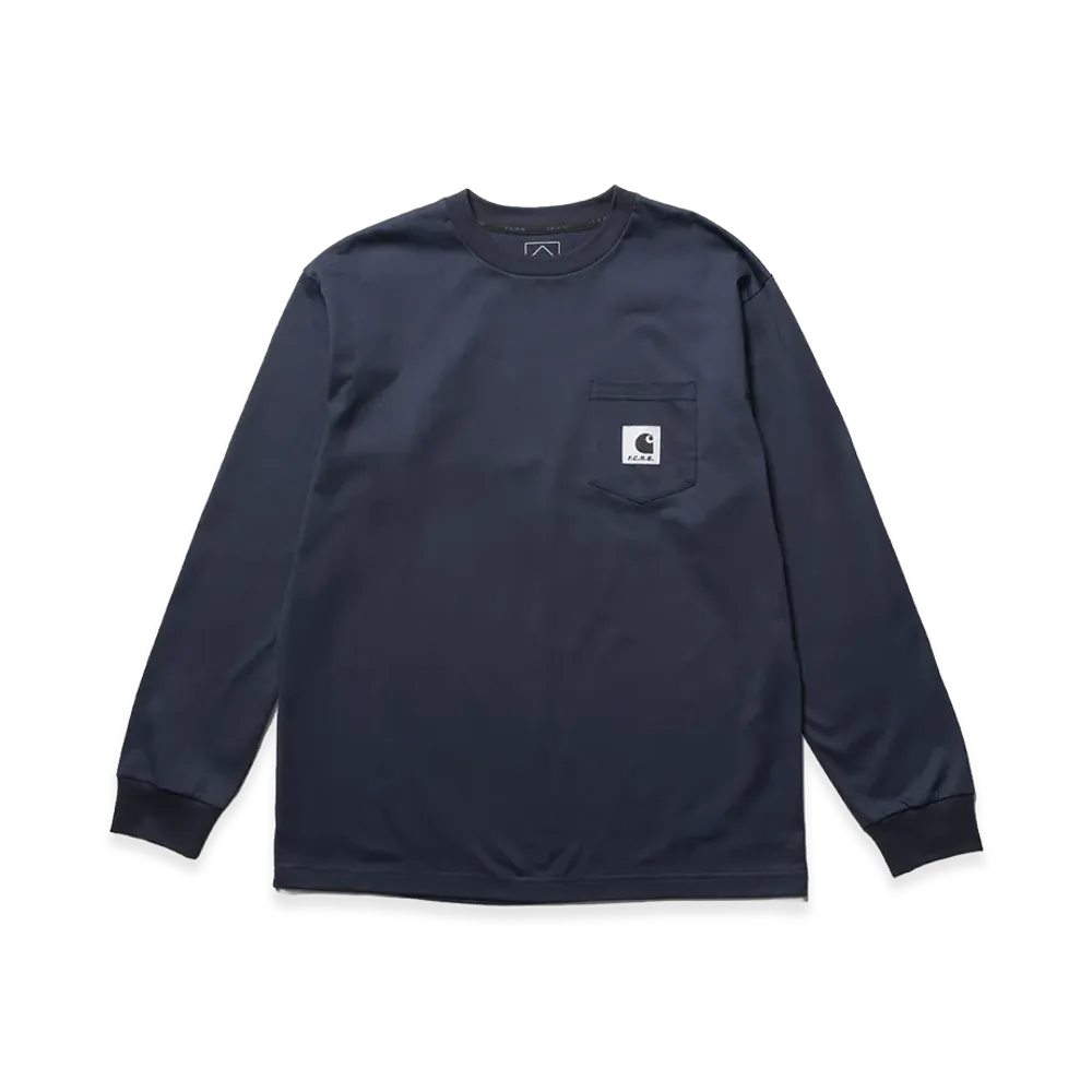 F.C.Real Bristol x Carhartt WIP L/S Pocket Tee "Navy"