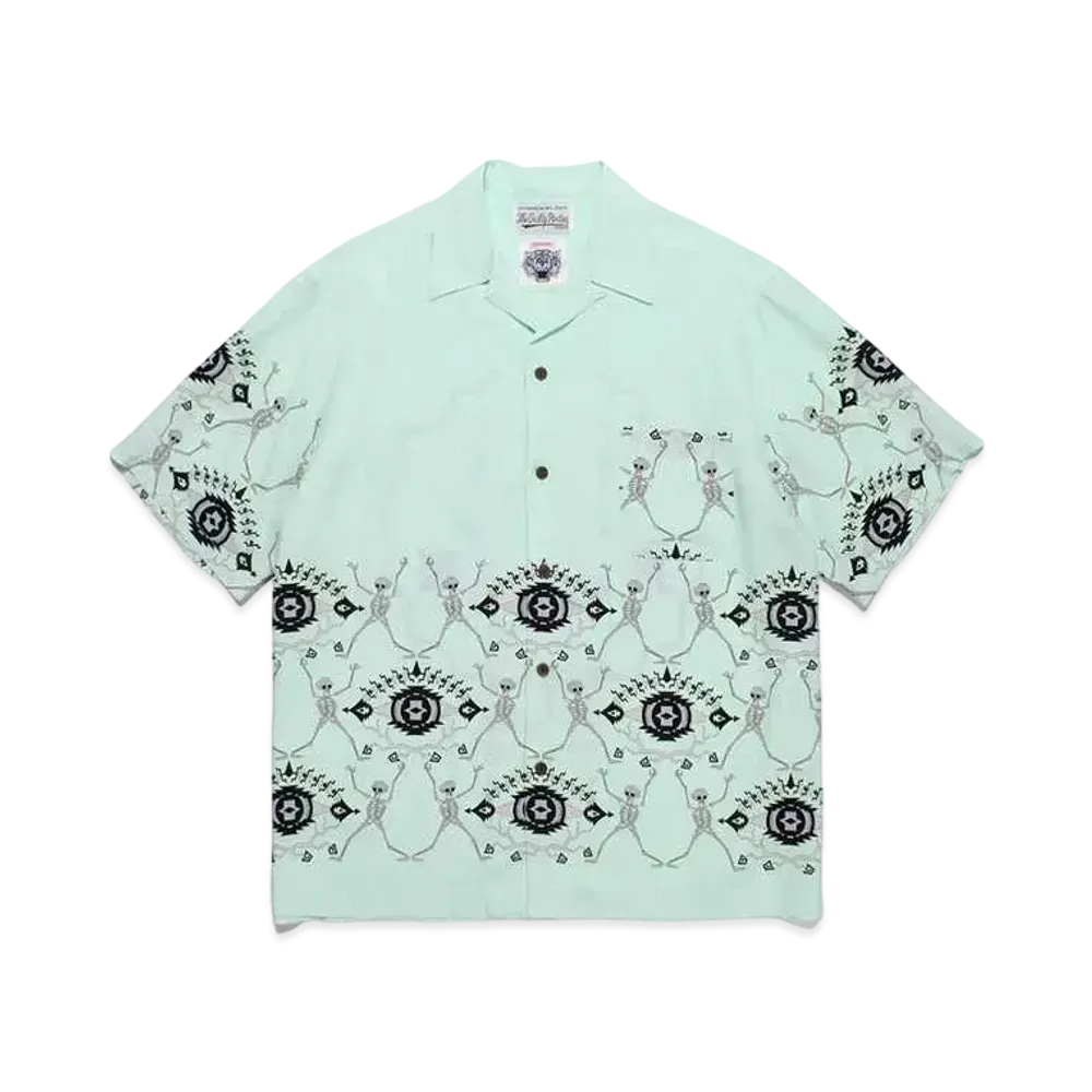 WACKO MARIA Wolf's Head / Hawaiian Shirt #2 "Mint"