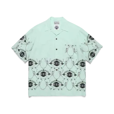 WACKO MARIA Wolf's Head / Hawaiian Shirt #2 "Mint"