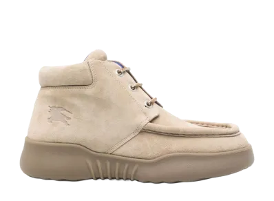 Burberry Suede Log Ankle Boots "Green"