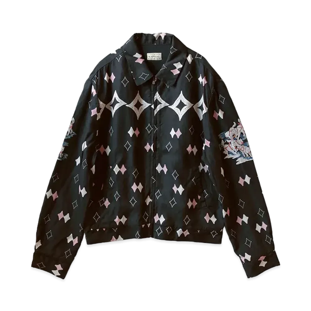 KAPITAL RAYON TAIL AINUMOSHIRI DRYSLER JACKET "Black"