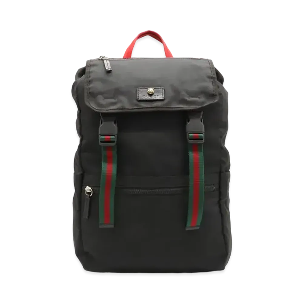 GUCCI Techno Canvas Backpack Cat Head "Black"