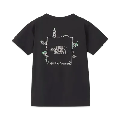 The North Face Kids Short Sleeve Explore Source Circulation Tee "Black2"