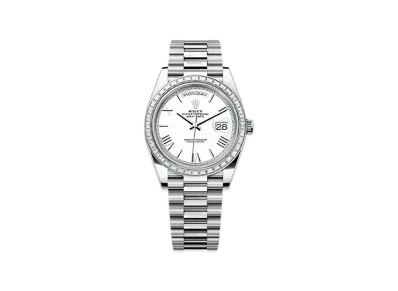 ROLEX Day-Date 40mm Platinum Diamond 228396TBR "White"