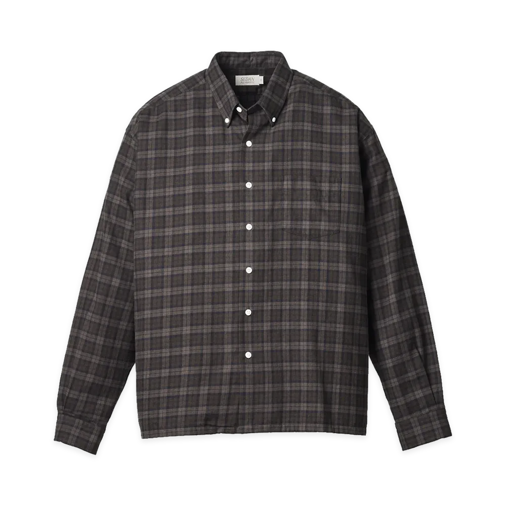 SEDAN ALL-PURPOSE Box Plaid BD Shirts "Olive/Brown"