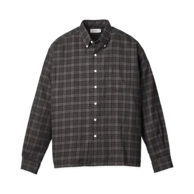 SEDAN ALL-PURPOSE Box Plaid BD Shirts "Olive/Brown"