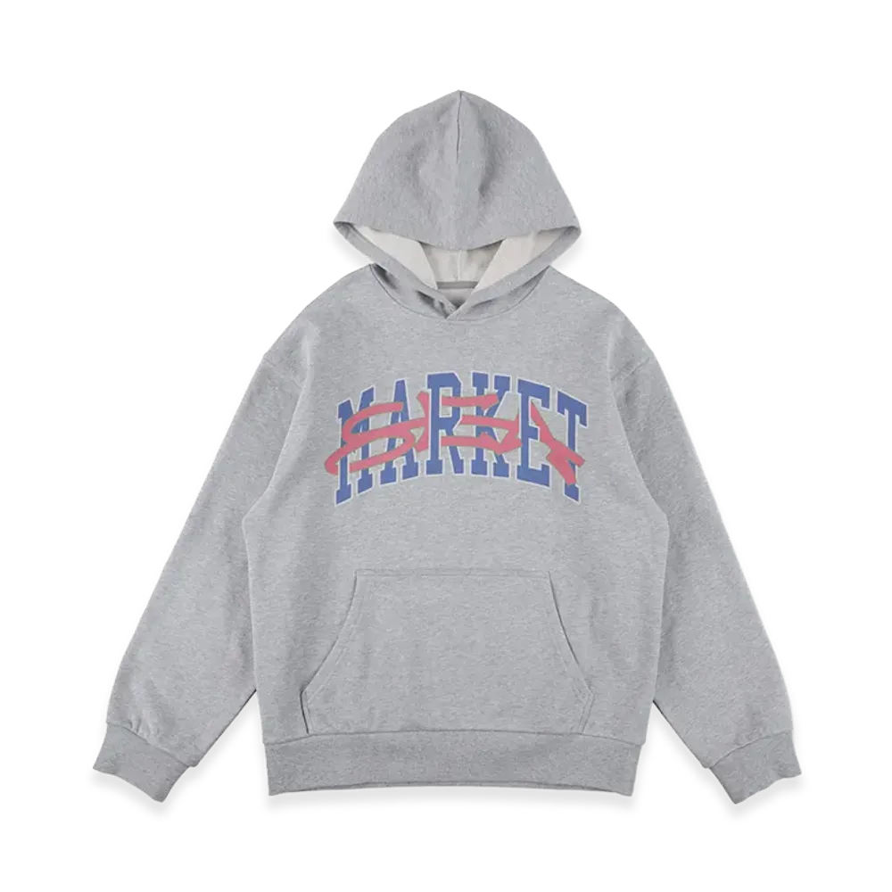 WIND AND SEA x MARKET Arch Logo Hooded Sweat Shirt "Ash"