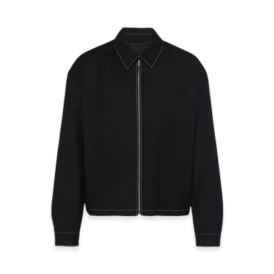 PRADA Wool Blouson Jacket "Black"