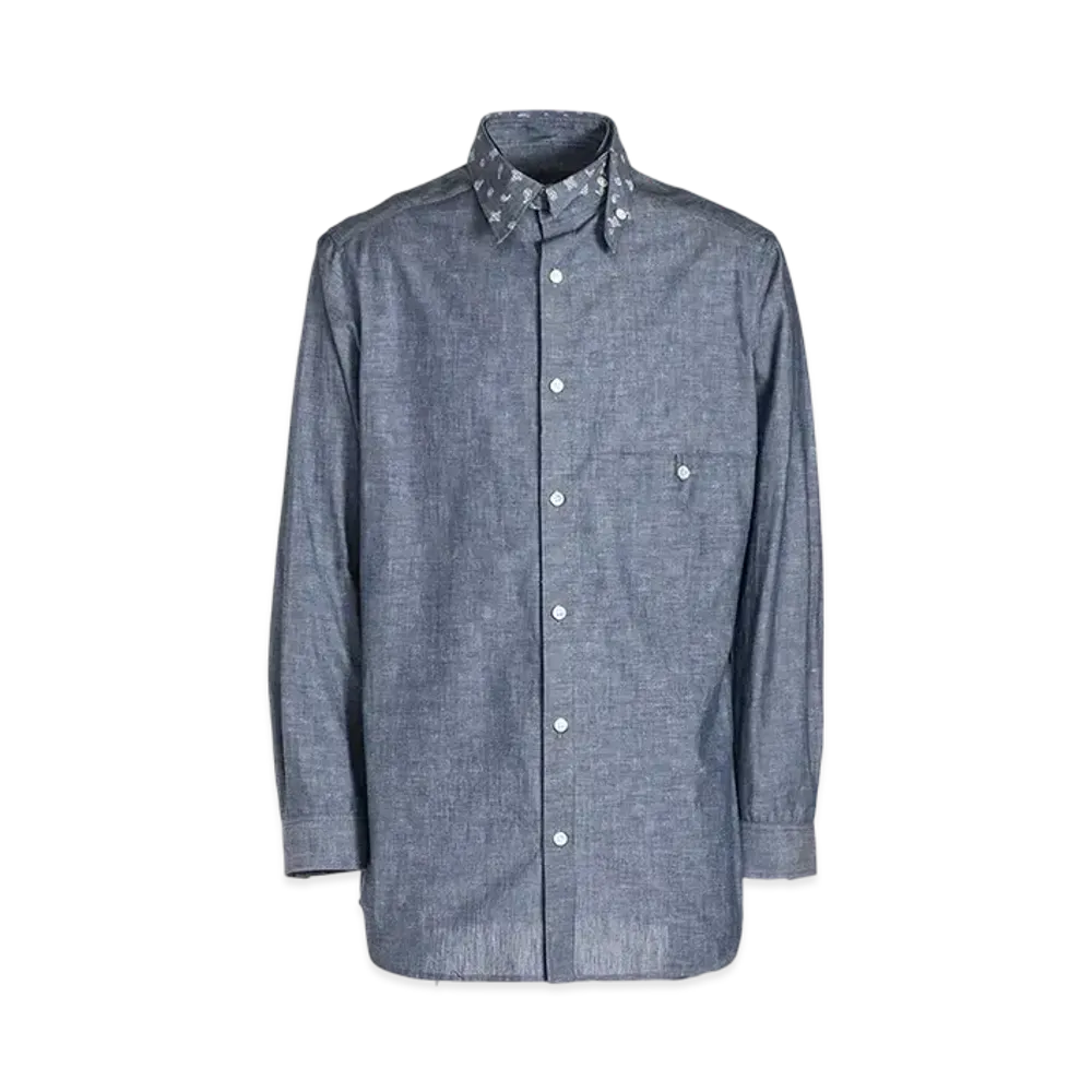 Yohji Yamamoto POUR HOMME Dungaree York Emblem Blouse "Blue" HO-B95-527-1