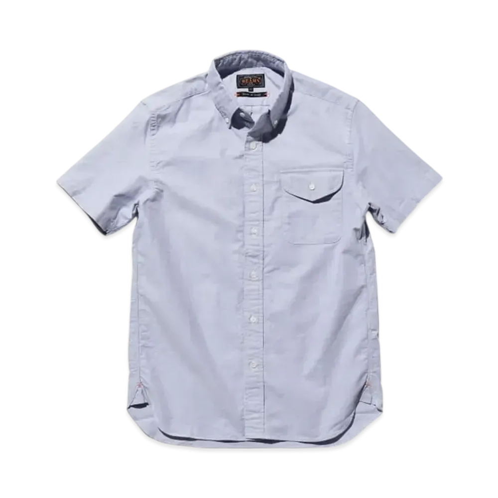 BEAMS B.D. Short Sleeve Oxford "Sax"