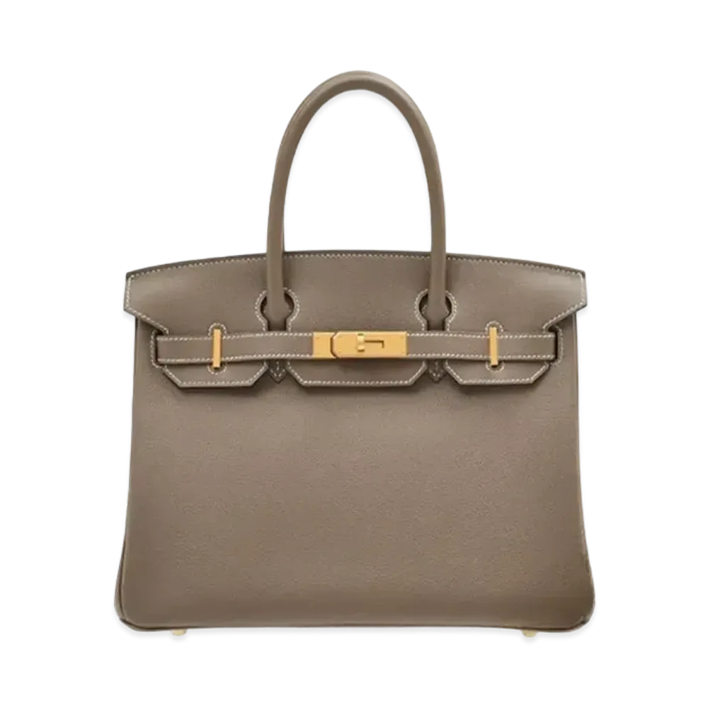 Hermes Birkin Taurillon Novillo "Etoupe/Gold"