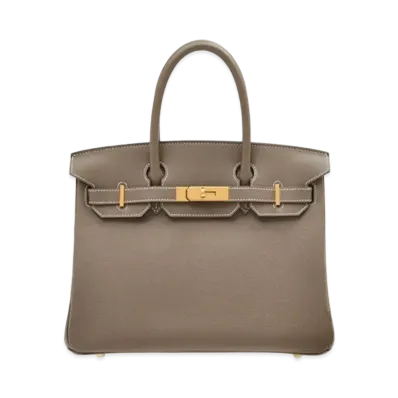Hermes Birkin Taurillon Novillo "Etoupe/Gold"