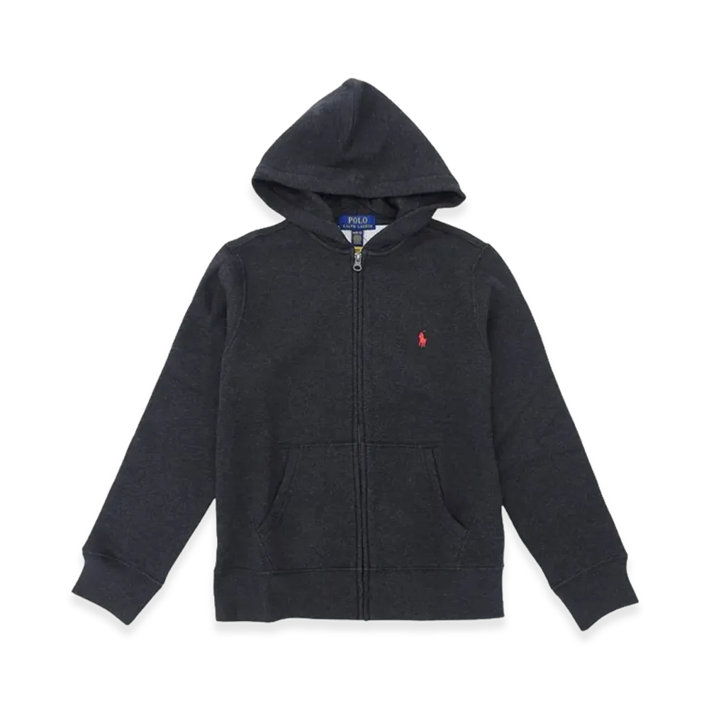 Ralph Lauren Cotton Blend Fleece Hoodie "Gray"