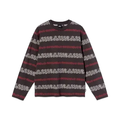 Stussy SWIRL STRIPE LS CREW "Brown"