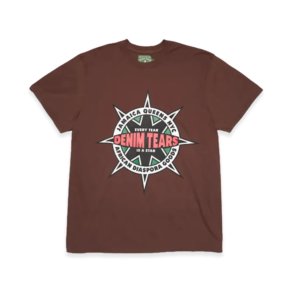 DENIM TEARS Libertas Star Tee "Brown"