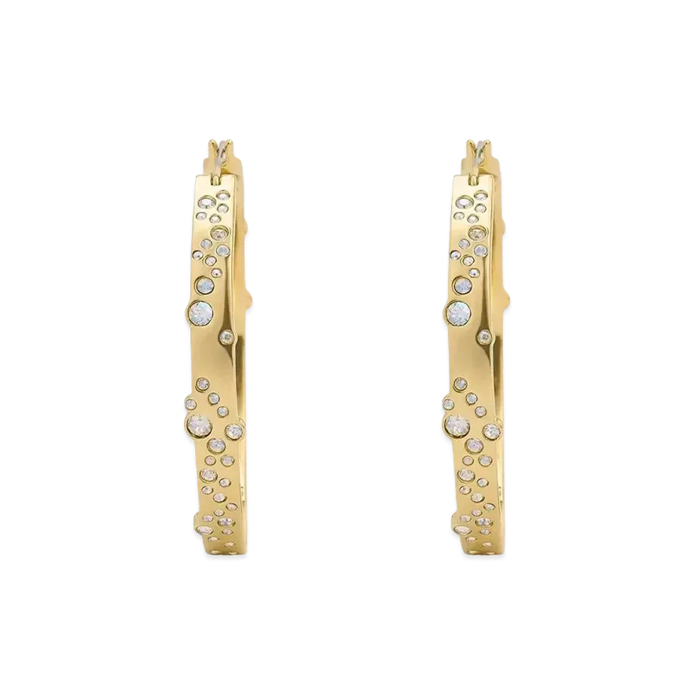 CHARLES & KEITH Reverie Crystal Large Hoop Earrings "Gold"
