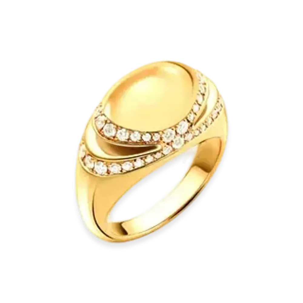 BVLGARI Cabochon Ring "Yellow Gold"