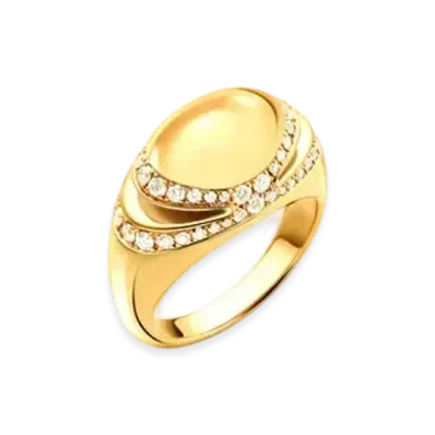 BVLGARI Cabochon Ring "Yellow Gold"