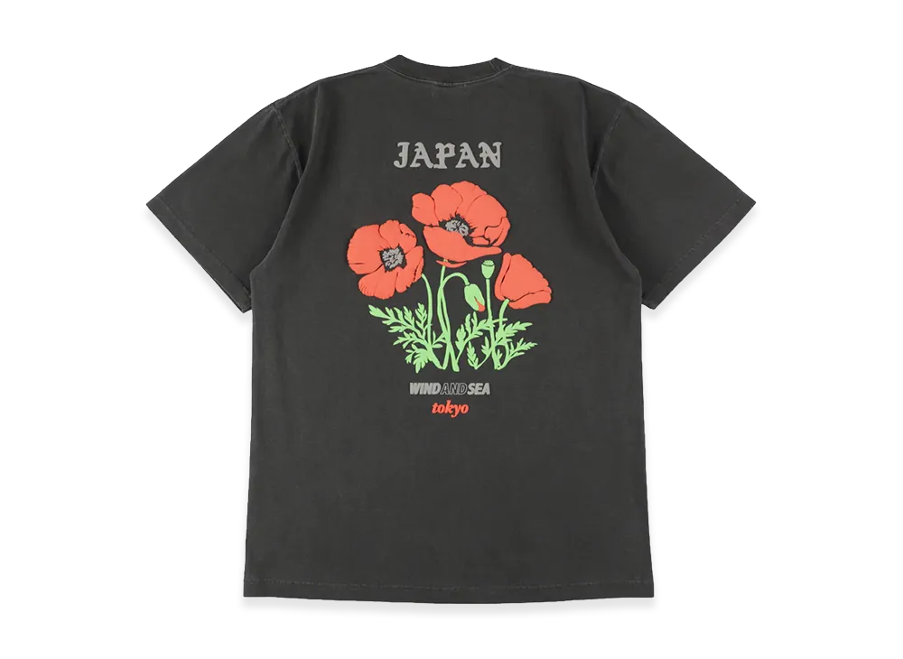 WIND AND SEA Flower Tokyo S/S Tee "Black/Red"