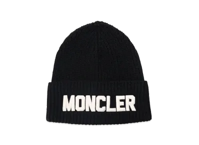 Moncler Berretto Tricot Knit Cap "Black/White"