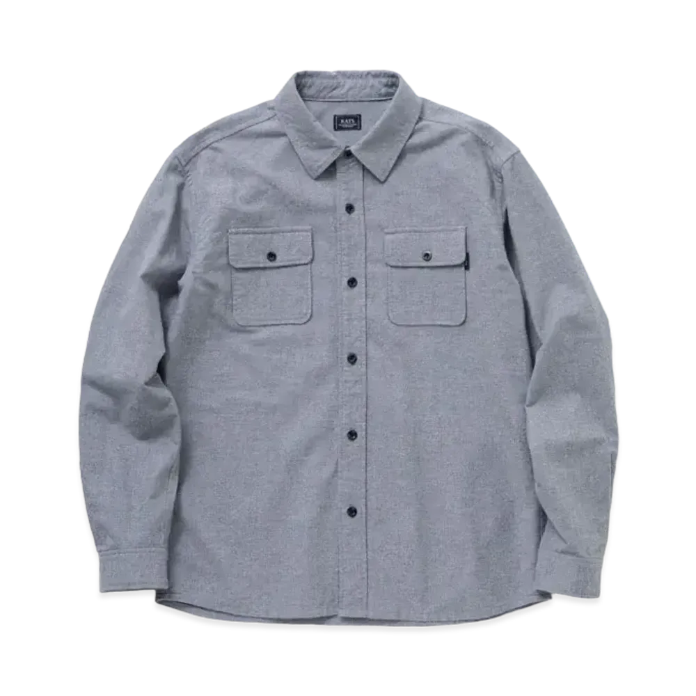 RATS Cotton Flannel Shirt "Grey"