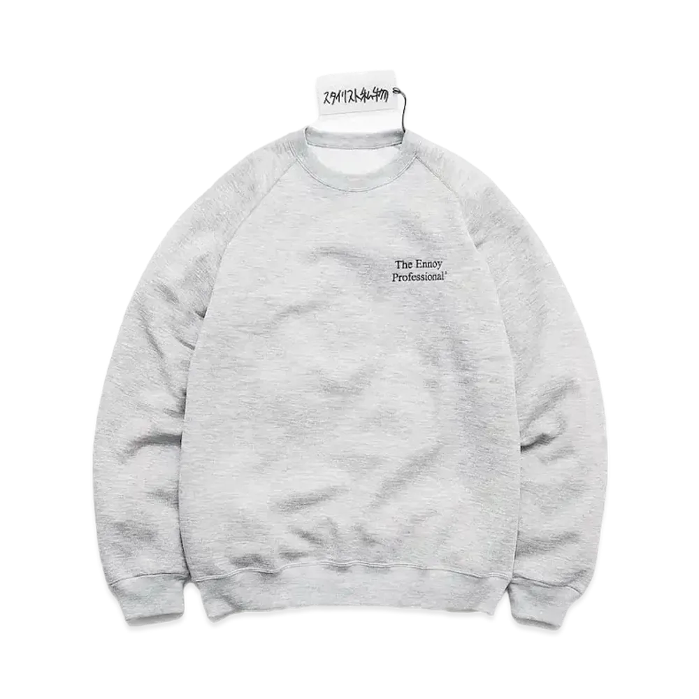 ENNOY x Stylistshibutsu 21SS Sweat Crewneck "Grey" SS21BRENCT06NTL