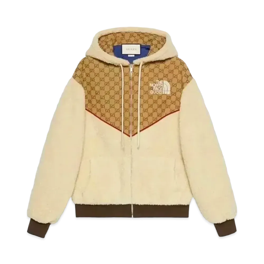 GUCCI x The North Face GG Canvas Shearling Jacket "Beige"