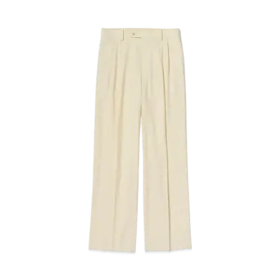 AURALEE Super Fine Tropical Wool Two-Tuck Slacks "Ivory"