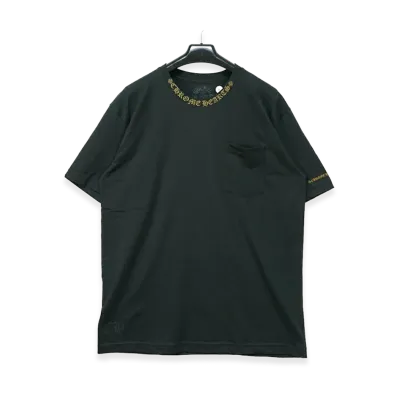 Chrome Hearts Gold Neck Logo S/S T-Shirt "Black/Gold"