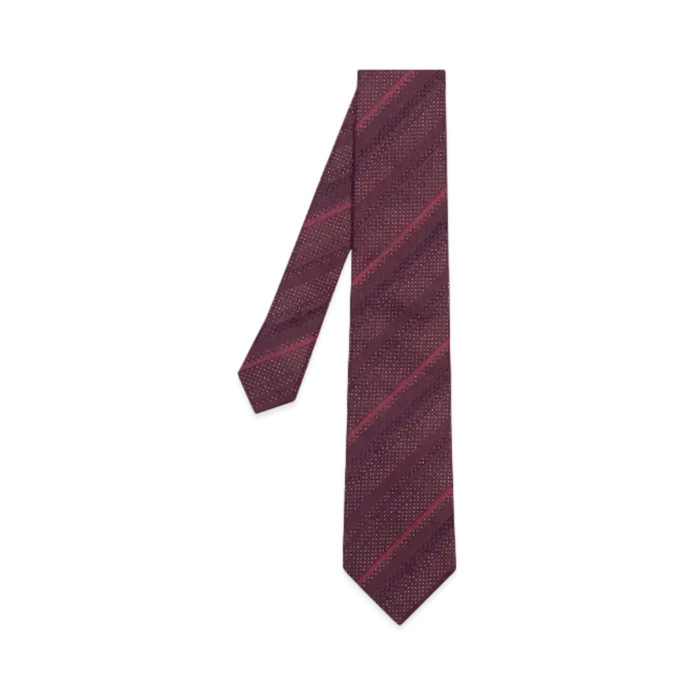 Paul Smith Texture Mix Regimental Tie "DarkRed"