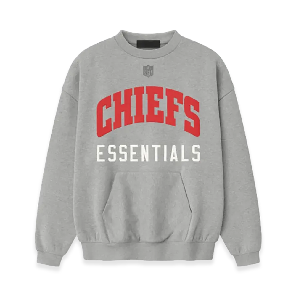 FEAR OF GOD ESSENTIALS Chiefs Sport Crewneck "Concrete Heather"