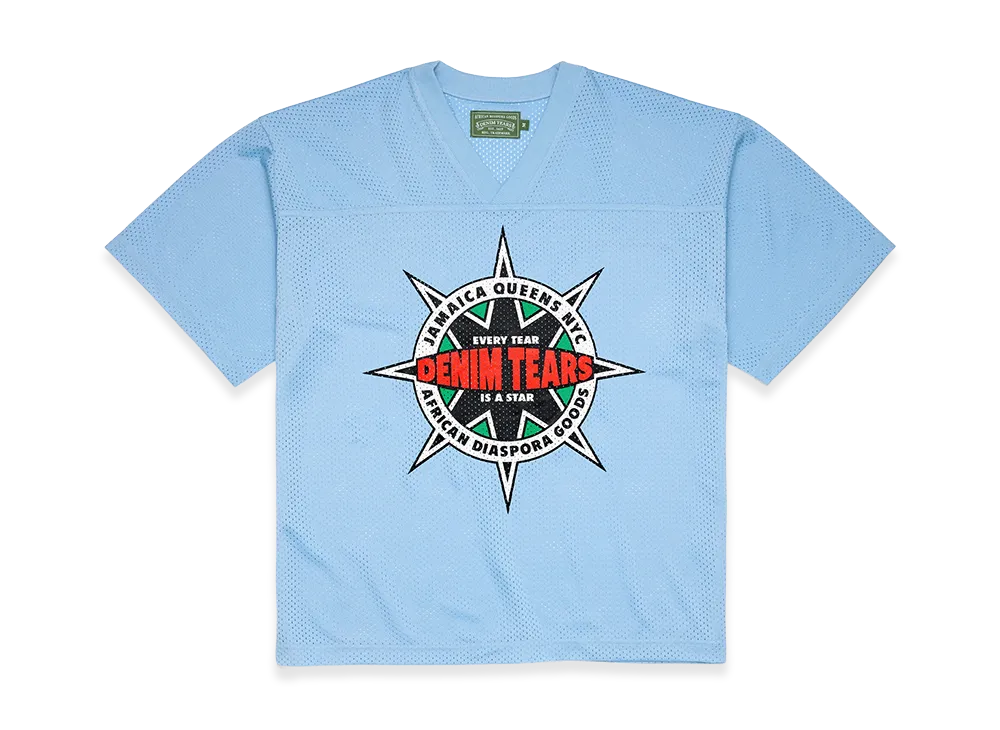 DENIM TEARS Every Star Football Jersey "Light Blue"
