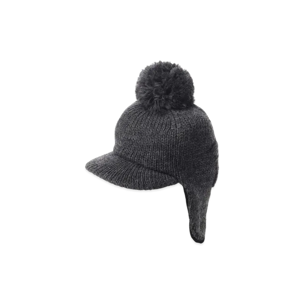 Yohji Yamamoto 1/3 W EMBROIDERED PILOT KNIT CAP "Black"